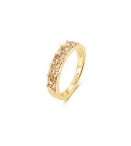 Anello Donna Gioielli Rosato Vittoria in argento dorato e cristalli misura 12 RZVT32A
