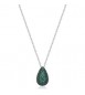 Collana Gioielli Fancy by Brosway in argento 4 zirconi forma goccia verde smeraldo flg117