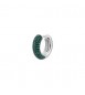 Mono Orecchino cerchietto Gioielli Fancy by Brosway in argento zirconi verde smeraldo mm 15 flg121