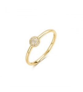 Anello Donna Gioielli Rosato Bianca in argento dorato e zirconi misura 14 RZBI80B
