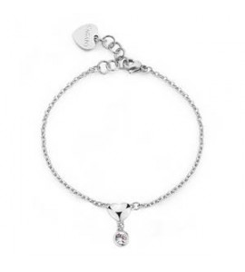 Bracciale Donna Gioielli Sagapò Luce in acciaio con cuore e cristallo sce44
