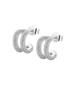 Orecchini Donna Gioielli Rosato Bianca in argento a cerchietto RZBI72