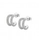 Orecchini Donna Gioielli Rosato Bianca in argento a cerchietto RZBI72