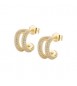 Orecchini Donna Gioielli Rosato Bianca in argento dorato a cerchietto RZBI73