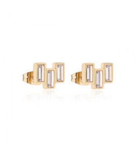 Orecchini Donna Gioielli Sagapò Luce in acciaio dorato con cristalli sce32