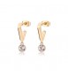 Orecchini Donna Gioielli Sagapò Luce in acciaio dorato pendenti con cristalli sce36