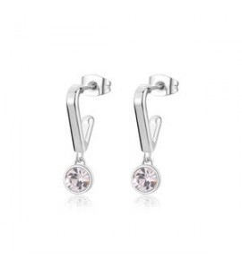 Orecchini Donna Gioielli Sagapò Luce in acciaio pendenti con cristalli sce35