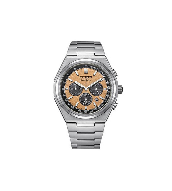 Orologio Cronografo Super Titanio Uomo Citizen Eco Drive salmone ca4610-85z
