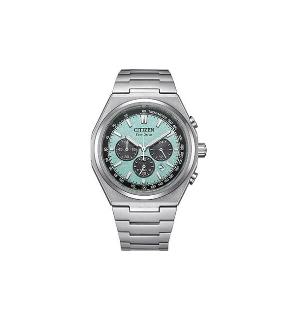 Orologio Cronografo Super Titanio Uomo Citizen Eco Drive turchese ca4610-85m