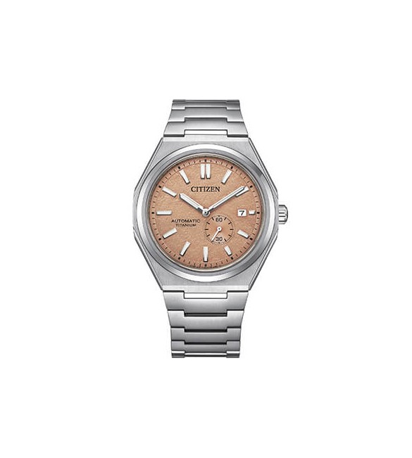 Orologio Solo Tempo Uomo Citizen Automatico Super Titanio salmone nj0180-80z
