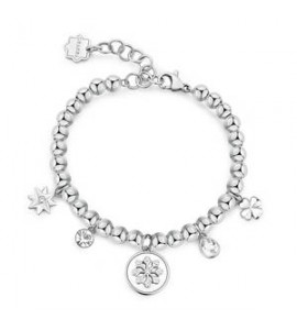 Bracciale Donna Gioielli Brosway Chakra in acciaio Fiocco di Neve bhkb244