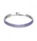 Bracciale Donna Gioielli Brosway Desideri in acciaio tennis tre fili con zirconi ametista bei095