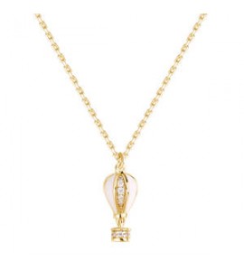 Collana Donna Gioielli Rosato Aria in argento dorato con mongolfiera e smalti RZAR10