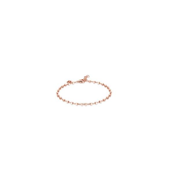 Bracciale personalizzabile Gioielli Storie Rosato in argento rosato cubetti RZB018