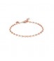 Bracciale personalizzabile Gioielli Storie Rosato in argento rosato cubetti RZB018
