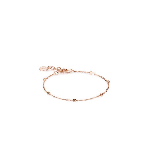 Bracciale personalizzabile Gioielli Storie Rosato in argento rosato palline RZB045