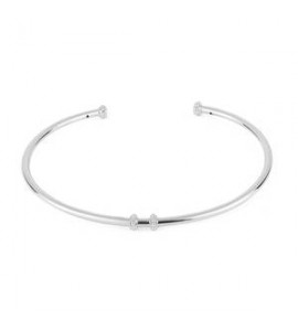 Bracciale rigido personalizzabile Gioielli Storie Rosato in argento un charm mm 58 RZB024