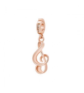 Charm Gioielli Storie Rosato in argento rosato chiave di violino RZ237