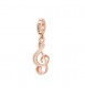 Charm Gioielli Storie Rosato in argento rosato chiave di violino RZ237