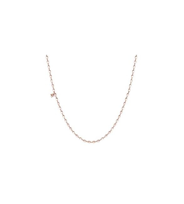 Collana personalizzabile Gioielli Storie Rosato in argento rosato cubetti cm 44 RZC017