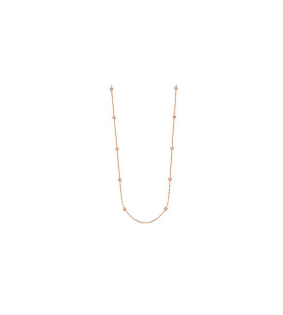 Collana personalizzabile Gioielli Storie Rosato in argento rosato palline RZC055