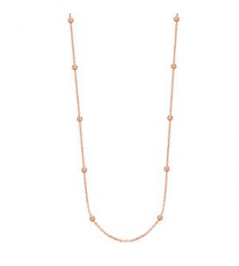 Collana personalizzabile Gioielli Storie Rosato in argento rosato palline RZC055