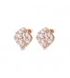 Orecchini Donna Gioielli Rosato Gemma in argento rosato a rombo con zirconi RZGE41