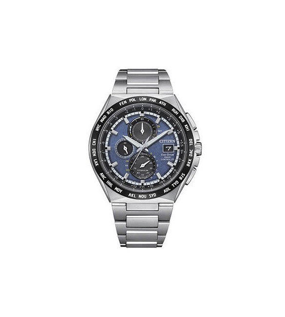 Orologio Radiocontrollato Uomo Citizen Eco Drive titanio blu AT8238-84l