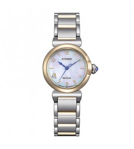 Orologio Solo Tempo Donna Citizen Maybell Mini Eco Drive bicolore madreperla em1136-87d