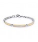 Bracciale Uomo Gioielli Sagapò Titan in acciaio e finitura dorata STI17