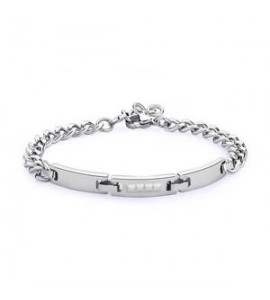 Bracciale Uomo Gioielli Sagapò Titan in acciaio STI15