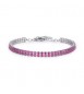 Bracciale Donna Gioielli Brosway Desideri in acciaio tennis due fili con zirconi rossi bei098