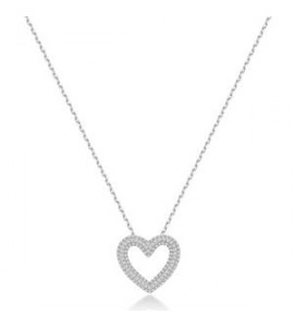 Collana Gioielli Fancy by Brosway in argento forma cuore zirconi bianco FIW131