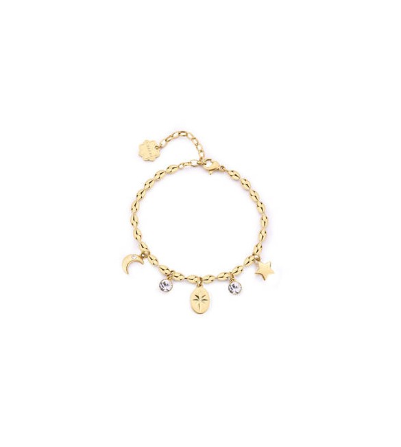 Bracciale Donna Gioielli Brosway Chakra in acciaio dorato stella bhkb248