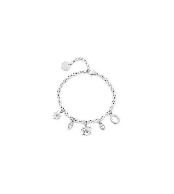 Bracciale Donna Gioielli Brosway Chakra in acciaio fiore di loto bhkb251