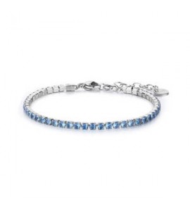 Bracciale Gioielli Brosway Desideri in acciaio con zirconi azzurro bei107