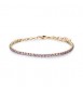 Bracciale Gioielli Brosway Desideri in acciaio dorato con zirconi ametista bei104