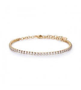 Bracciale Gioielli Brosway Desideri in acciaio dorato con zirconi bianchi bei100