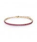 Bracciale Gioielli Brosway Desideri in acciaio dorato con zirconi rosso bei106