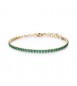 Bracciale Gioielli Brosway Desideri in acciaio dorato con zirconi verdi bei102