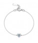 Bracciale Gioielli Fancy by Brosway in argento zircone blu a forma di cuore FFB116