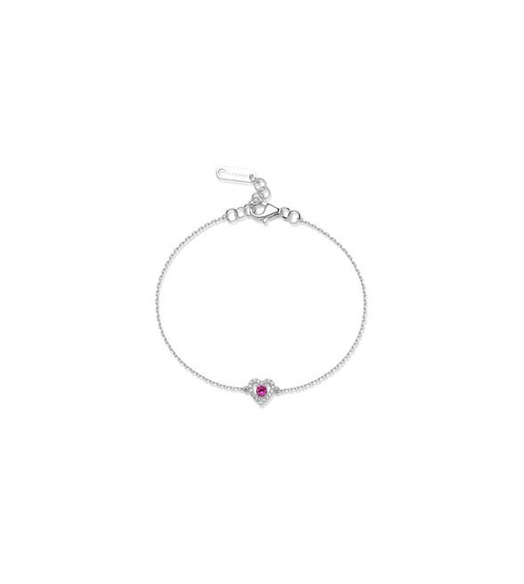 Bracciale Gioielli Fancy by Brosway in argento zircone rosso a forma di cuore FPR129