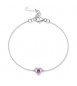 Bracciale Gioielli Fancy by Brosway in argento zircone rosso a forma di cuore FPR129