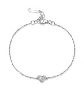Bracciale Gioielli Fancy by Brosway in argento zirconi bianchi a forma di cuore FIW140