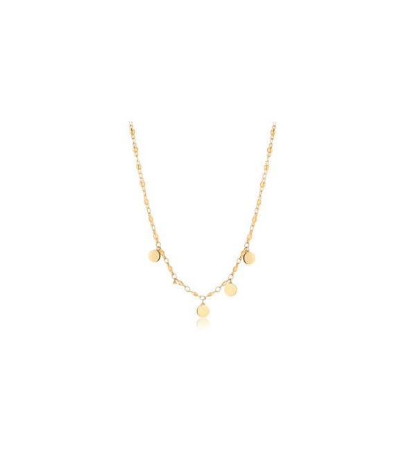 Collana Donna Gioielli Sagapò Elysium in acciaio dorato con cerchi sum02