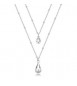 Collana doppio filo Gioielli Brosway Perfect in acciaio con goccia BPC36