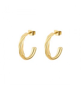 Orecchini a cerchio Gioielli Brosway Amy in acciaio dorato bay27