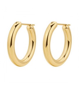 Orecchini Cerchi Gioielli Brosway Aura in acciaio dorato bau25