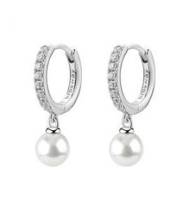 Orecchini Cerchio Gioielli Fancy by Brosway in argento perla FIW144