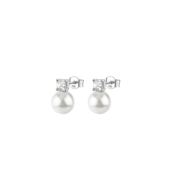Orecchini Gioielli Fancy by Brosway in argento zircone e perla FIW145